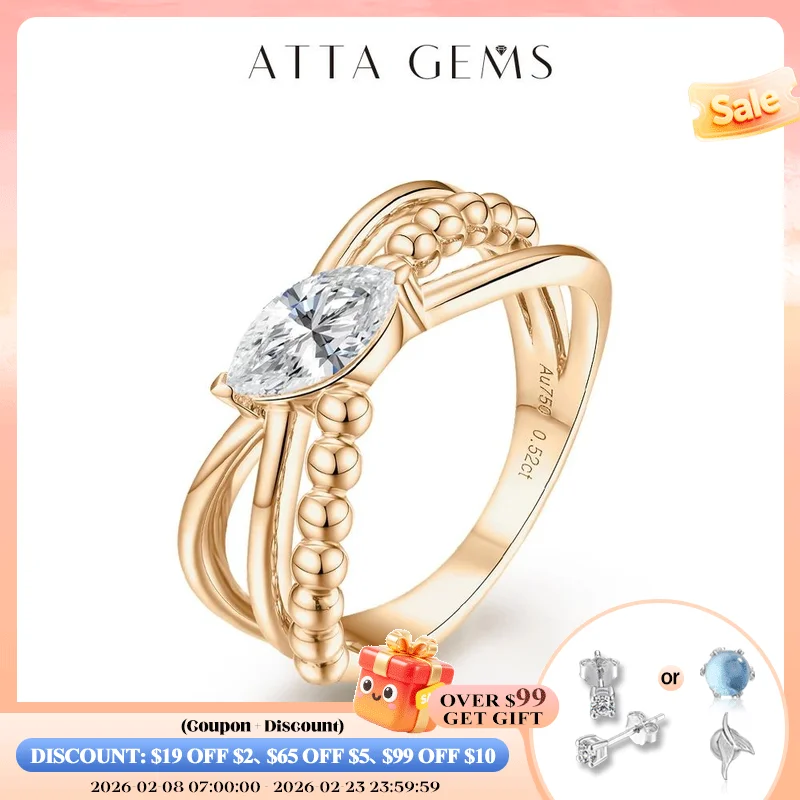 

ATTAGEMS Luxurly Marquise Cut 8.0*4.0mm Moissanite Ring for Women Men 925 Sterling Silver Engegament Wedding Fine Jewelry Gift