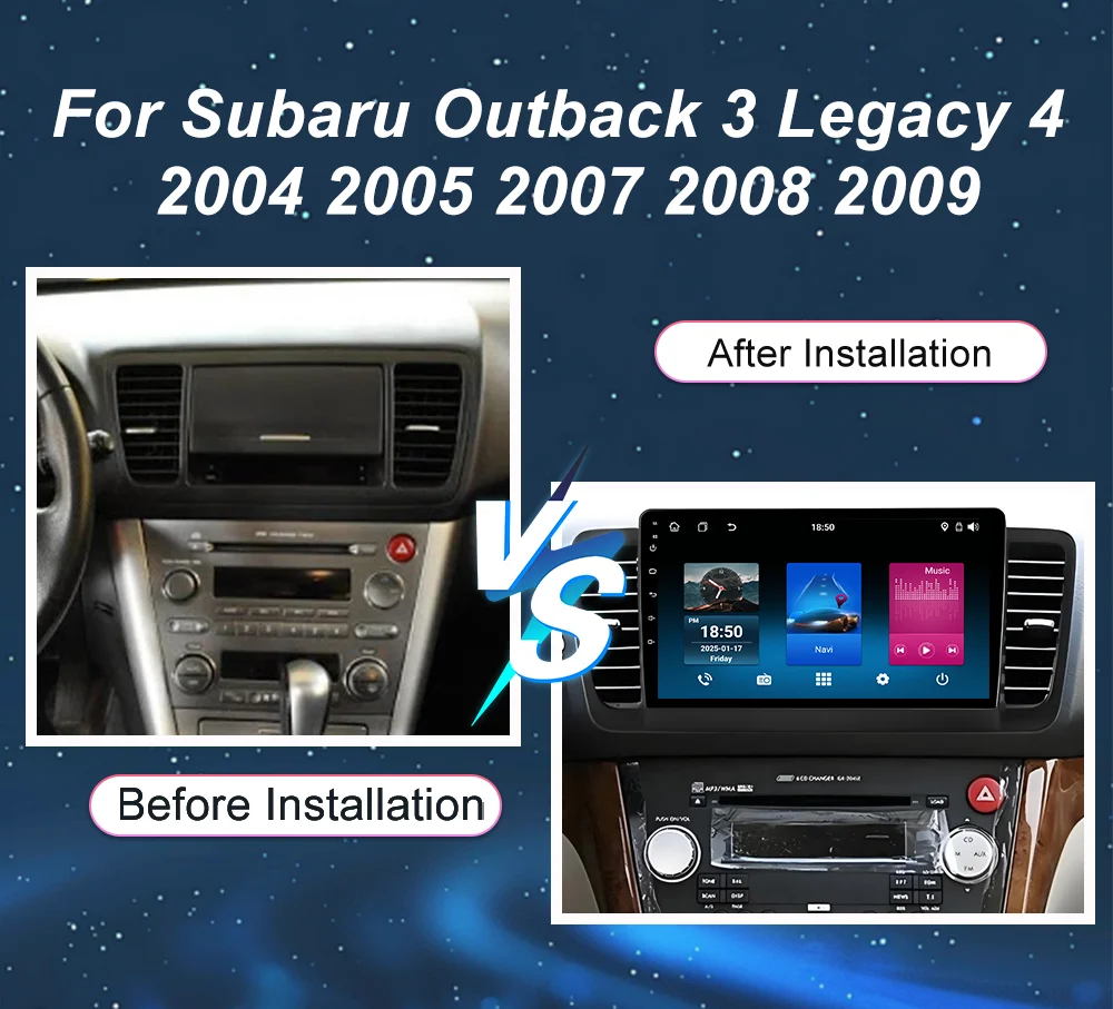 Android Multimedia Player For Subaru Outback 3 Legacy 4 2004 2005 2007 2008 2009 Car Radio Video GPS Bluetooh HD Screen Auto Too