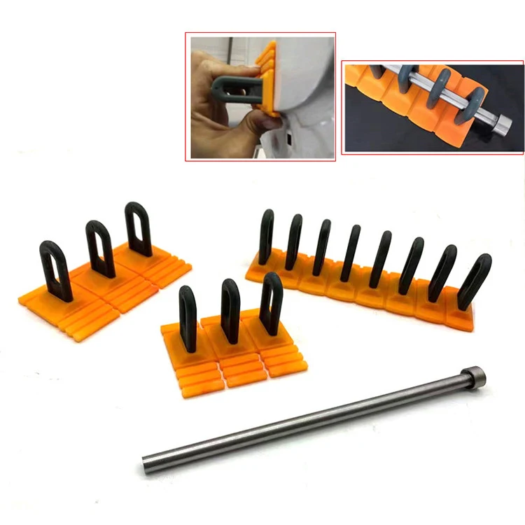 New Paintless Glue Puller Tabs Dent Car Repair Tool Vehicle Dent Removal Repairing Tool Set Orange Dent Puller Kit