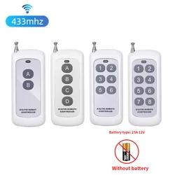 Universal 433Mhz Remote Control Learning Code 1527 RF Module Wireless 2/4/6/8 Button Antenna Reach 1000m for Gate Garage Opener