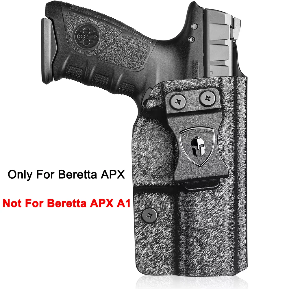 IWB Kydex Holster Compatible with Beretta APX Full Size Adjustable Cant & Retention Concealed Carry Posi-Click Lock Right Hand