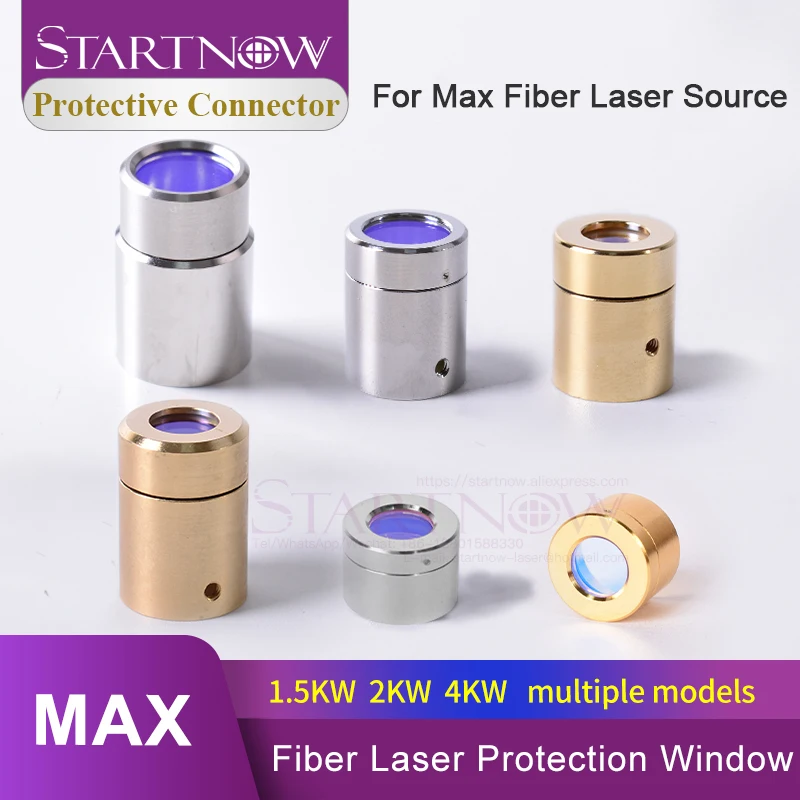 Startnow Output Protective Connector Lens Group with Lens Protective Cap for MAX Raycus QBH Fiber Cutting Machine Laser Source