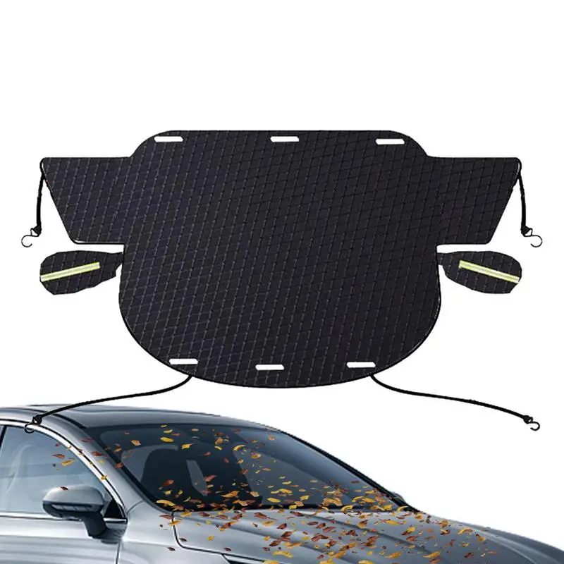 Winter Windscreen Cover Waterproof Windshield Protect Sunshade Snow Cover With Side Mirrors Cover 102 X 45 Inch Oxford Fabric