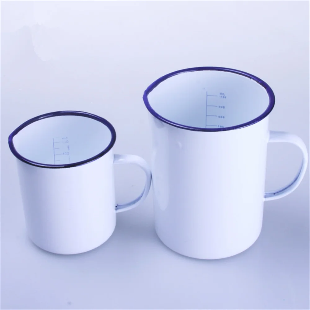 500ml Enamel Beaker with Scale Measuring Cup Lab Supplies