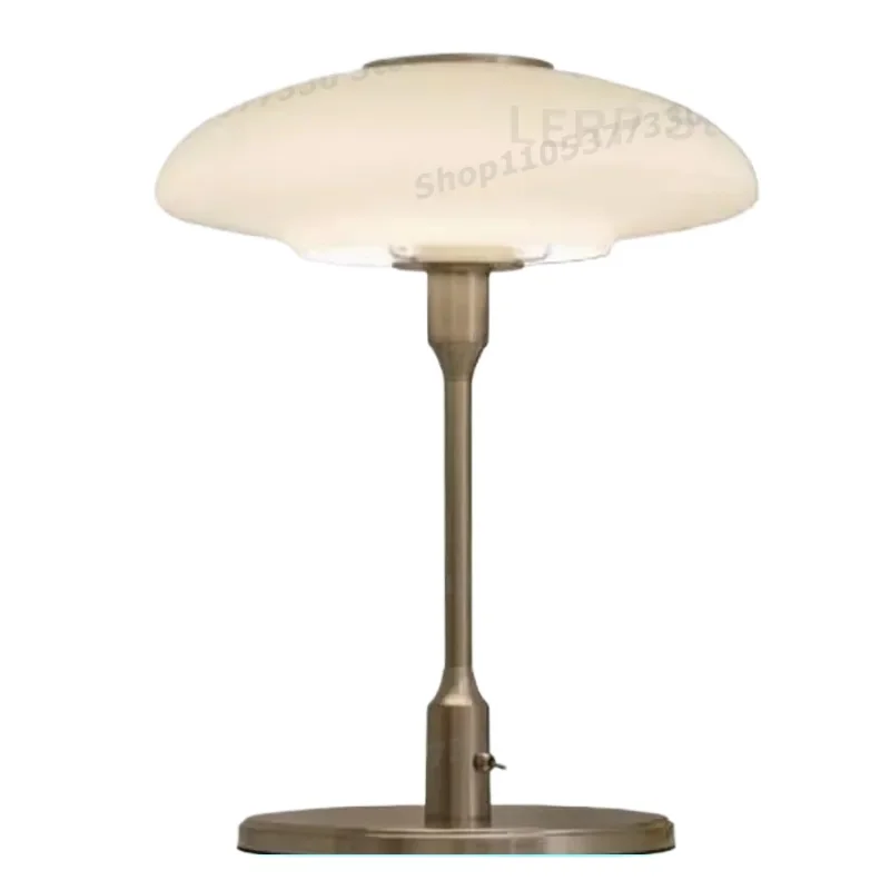 Modern Bauhaus Glass Desk Lamp UFO Shape Table Light Luxury Bedroom Bedside Reading Lamp Premium Living Room Decorative