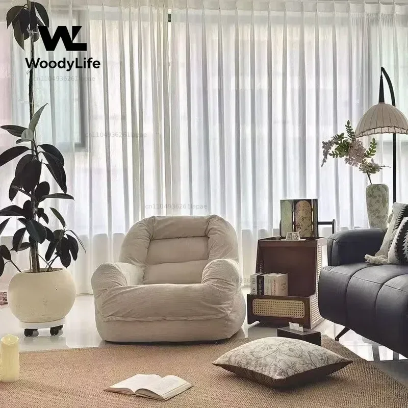 For Lazy Sofa Small Apartment Sofa Chair Living Room Bedroom Balcony French Single Nest Tatami Internet Celebrity Leisure