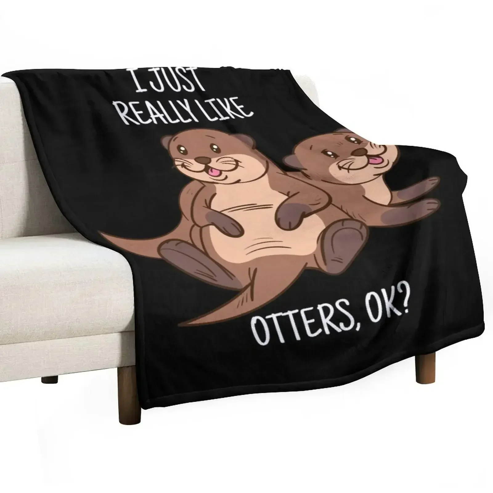 

Otter Lover Women Sea Otter Gift for Men Otter Throw Blanket Sofa Throw Quilt Blankets