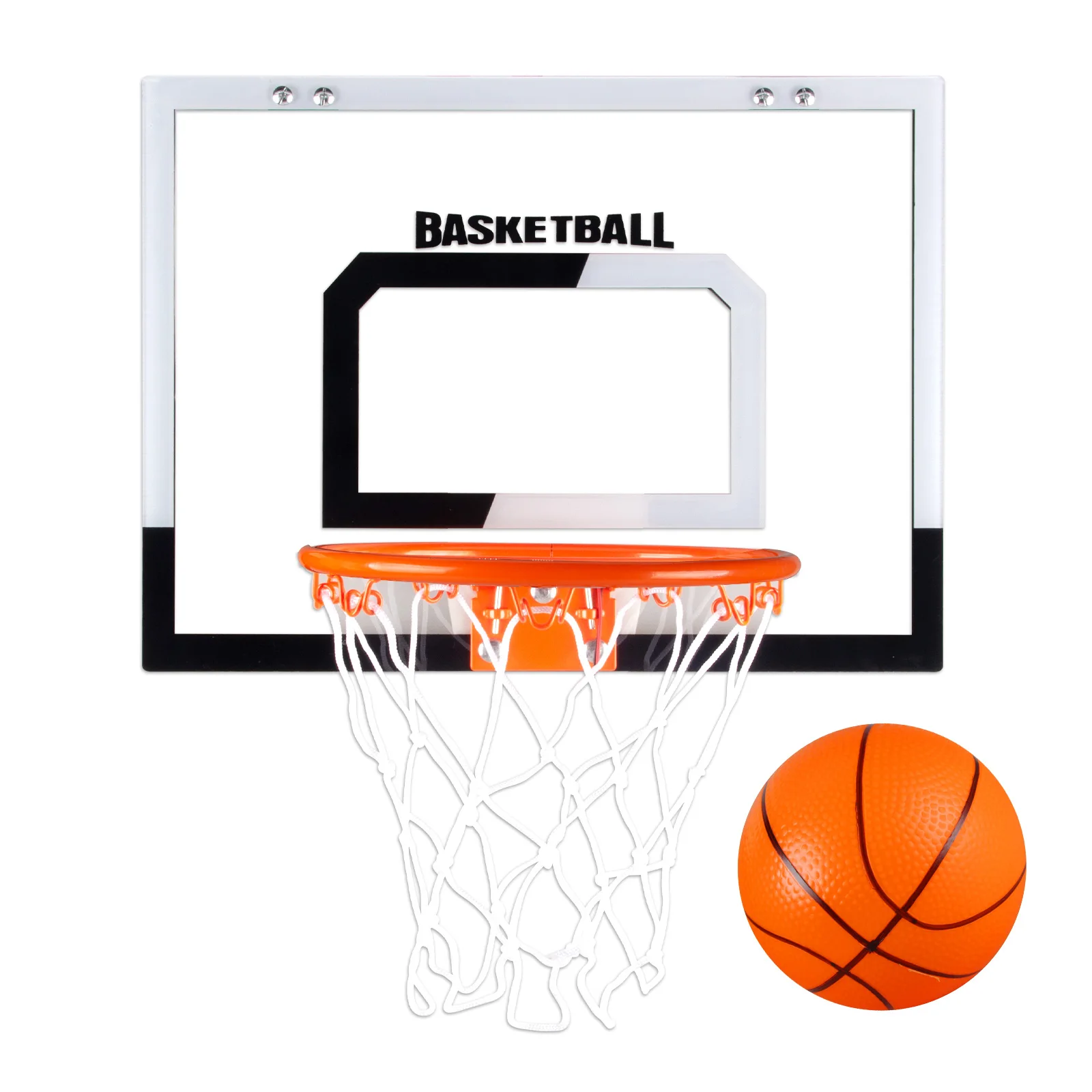 2025, an der Wand montierter Indoor-Basketballkorb, Mini-Basketballkorb aus Metall mit elektrischer Anzeigetafel und LED-Licht, Mini-Reifen