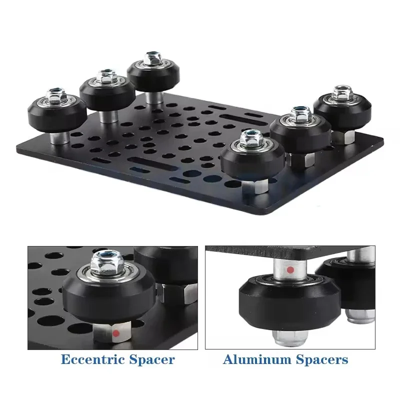 3D Printer Parts V-Slot Gantry Set 20-80mm Gantry Plate With Wheels for Aluminum Profiles V-slot Aluminum Plate Kits Gantry Plat