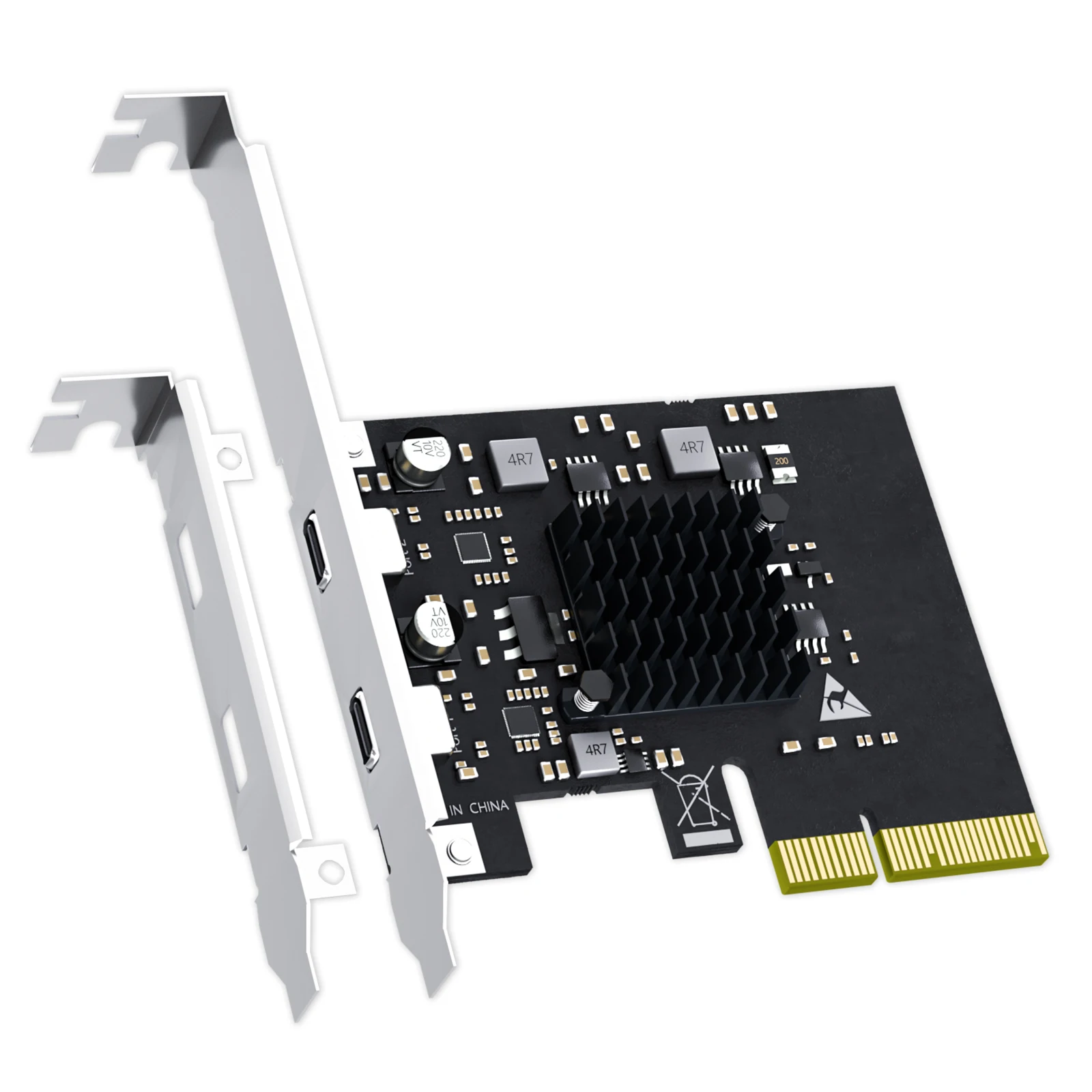 

2-Port 10Gb USB 3.1 Gen2 Type-C to PCIE X4 Expansion Card with ASM 3142 Chip