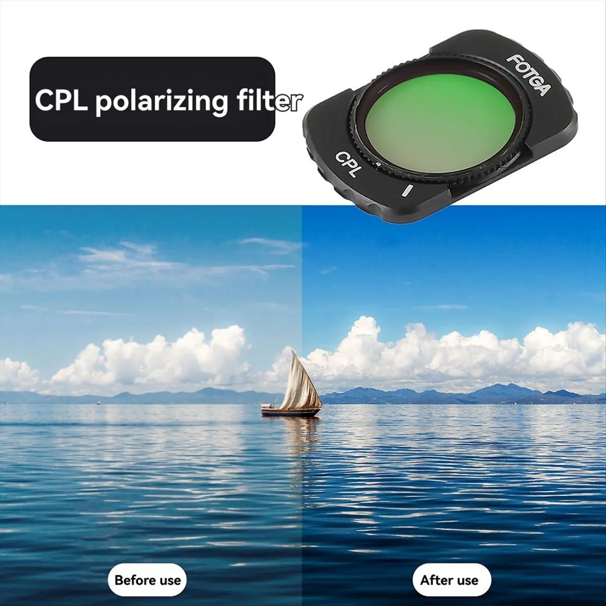 تتضمن مجموعة مرشحات العدسة للجيب 3 ملحقات العدسات المرنة المستقطبة ND CPL #3