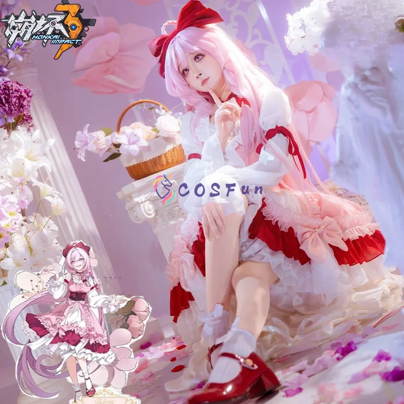 أزياء هونكاي إمباكت 3 إليسيا التأثيرية للهالوين وأعياد الميلاد كرنفال لعب الأدوار فستان كوميك كون لوليتا COSFun #1