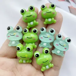12 Pcs New Cute Cartoon Frog Series Flat Back Resin Scrapbooking DIY Jewelry Hairpin Craft Decoration Accessorie