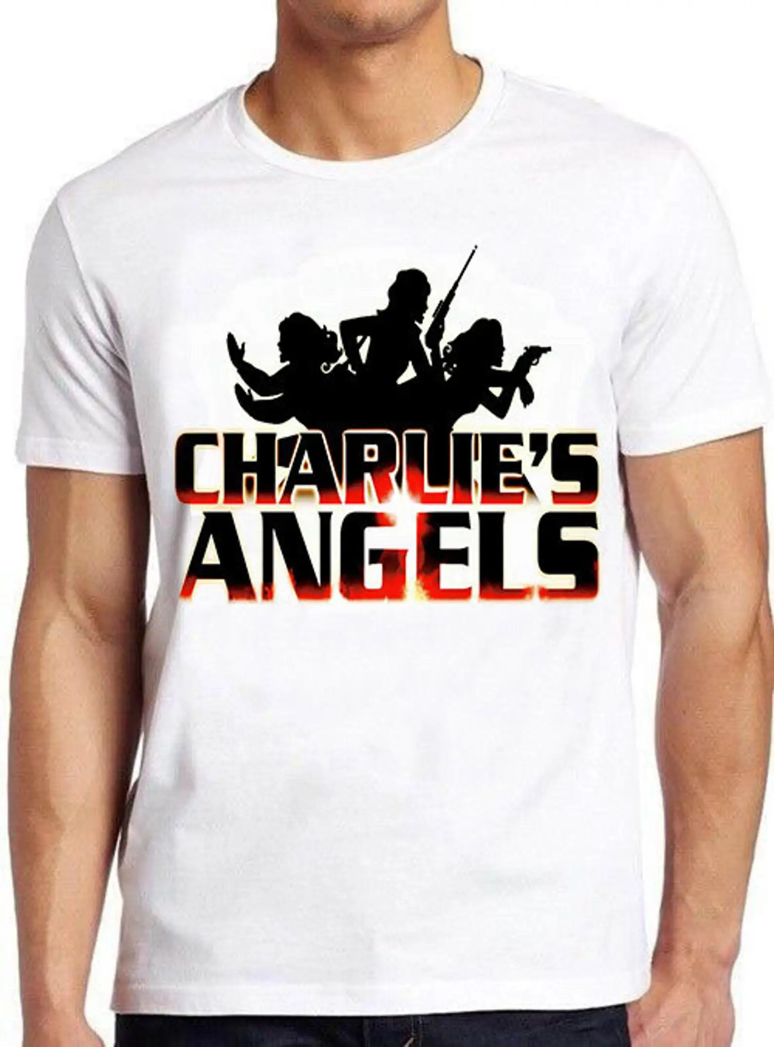 Charlie's Angels TV Show Movie Style Music Design Music Joke Fashion Art Retro Funny Parody Gift Tee T Shirt 1564