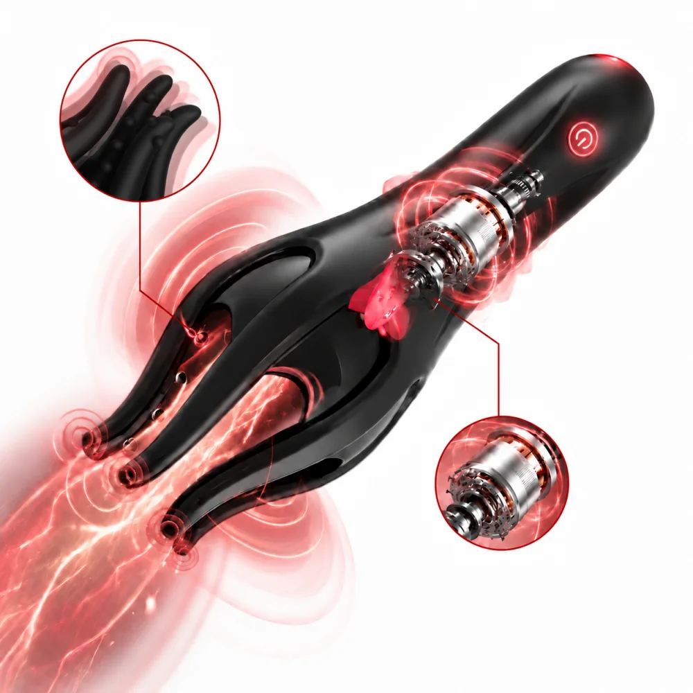 Glans Trainer Male Penis Massage Oral Vibrator Blowjob Delay Endurance Tongue Licking Stimulate  Masturbator Sex Toys for Men