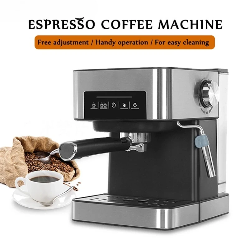 Espresso Coffee Machine Electric Grinder Espresso Coffee Machine Semi-Automatic Touch Screen Coffee Machine 220V