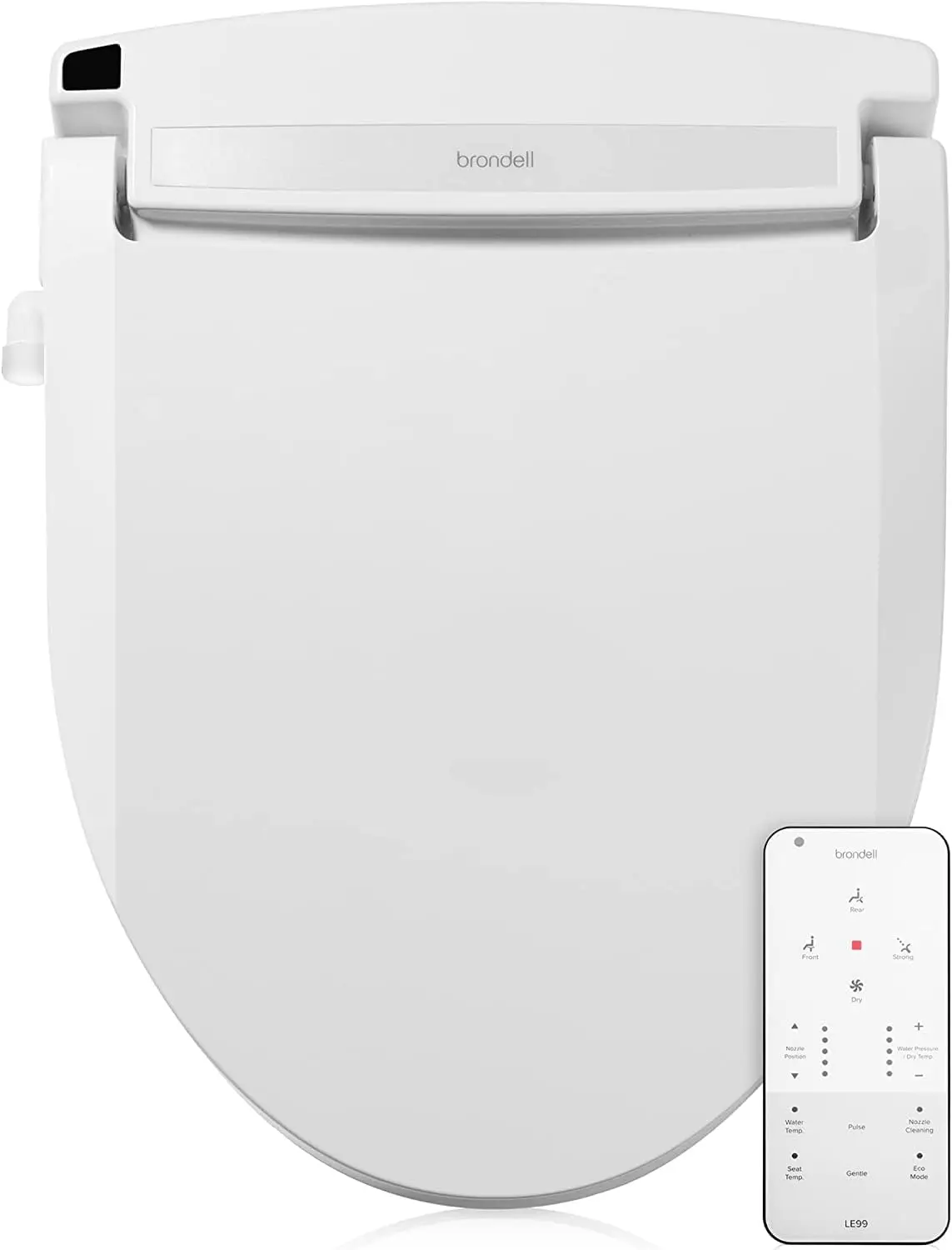 LE99-EW LE99 Swash Electronic Bidet Seat, Fits Elongated Toilets, White – Lite-Touch Remote, Warm Air Dryer, Strong Wash Mode