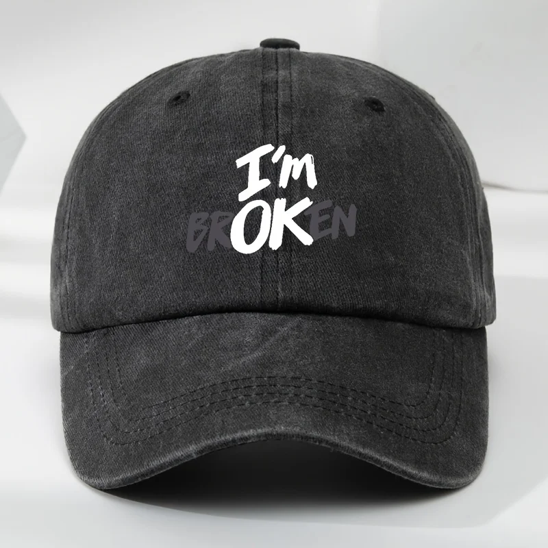 

Vintage "I'm OK" Printed Baseball Cap, Adjustable , Cool Comfortable, Outdoor Sports/Fishing/Hiking