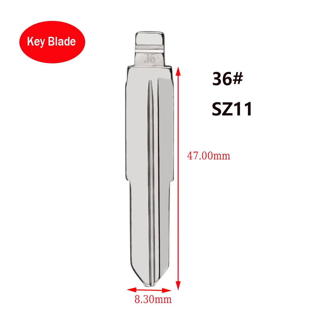 

10pcs 36# KD Key Blade SZ11 SZ11MH SZ11FH Metal Uncut Blank Flip Remote Key Blade for Suzuki for KD Keydiy Xhorse VVDI Remotes