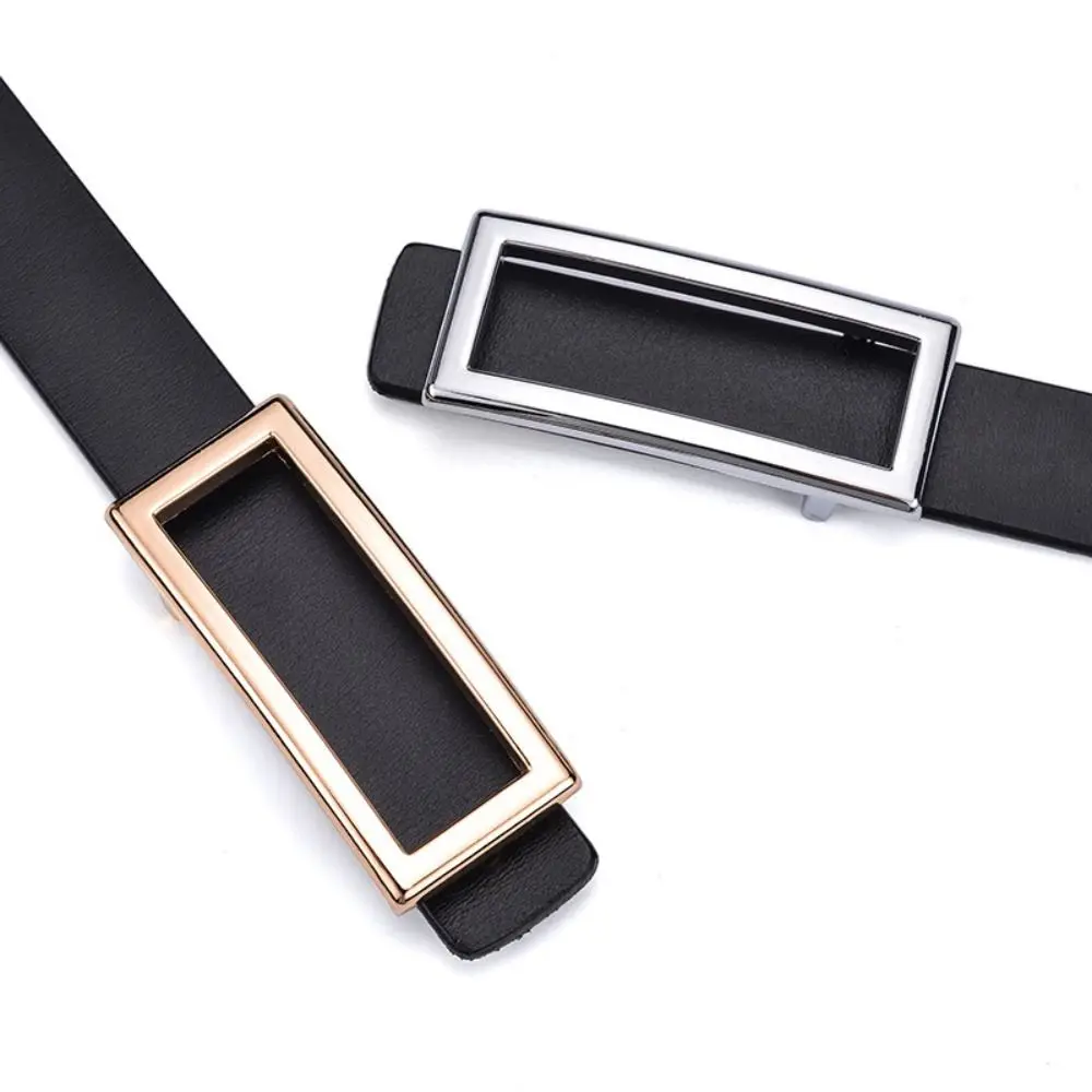 حزام الخصر، أحزمة جلدية أصلية أنيقة، حزام فستان بإبزيم مستطيل، حزام ضيق مزخرف قابل للتعديل، مناسب تمامًا #3