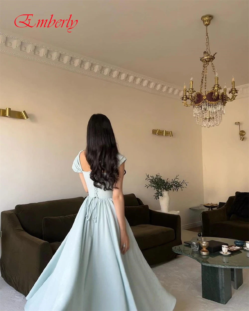 Customized Off the Shoulder Ankle Length A-Line Sleeveless Evening Dress Classic Prom Dresses Fashion Special Occasion Gowns