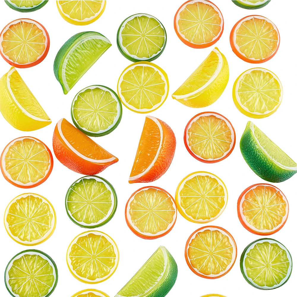 45Pcs Resin Lemons Artificial Lemon Decorations Simulation Lemons Fruit Lemons FruitLemon Resin Fruit Model for Photography