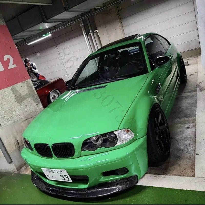 Suitable for 1997-2006 BMW M3 E46 modification and upgrade to CLS style carbon fiber resin primer front lip spoiler