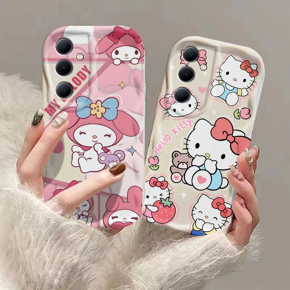 

Cute Hello Kitty My melody 3D Wave Case For OPPO A98 A94 A93 A92 A79 A78 A76 A58 A57 A55 A38 A33 A17 A16 A15 4G 5G Back Cover