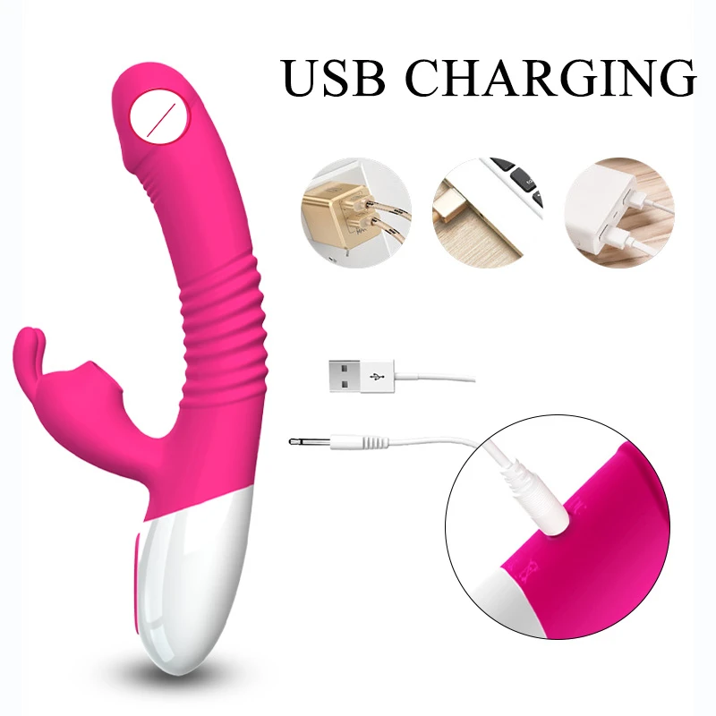 Vibrator For Women 2 In 1 Licking Machine Clitoris Stimulator G-Spot Powerful Vibro Dildo Wand Female Clit Sucker Adult Sex Toys