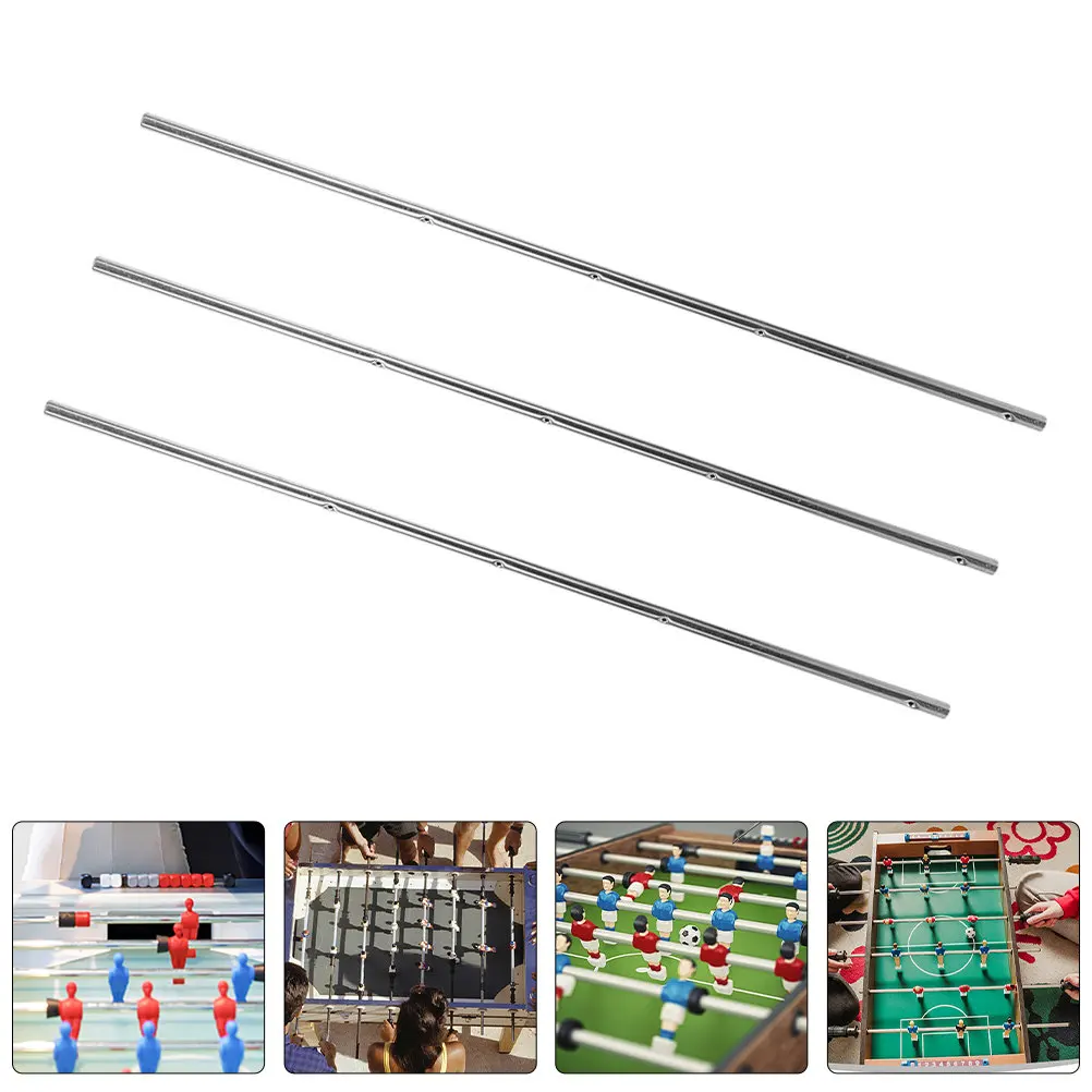 

3Pcs Football Table Operation Pole Heavy Duty Metal Rod for Desk Soccer Machine Comfortable Grip Replacement Part Indoor Game