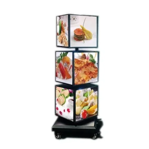 Multi-layer rotating light box billboard, movable waterproof and windproof four-layer combination, luminous signboard