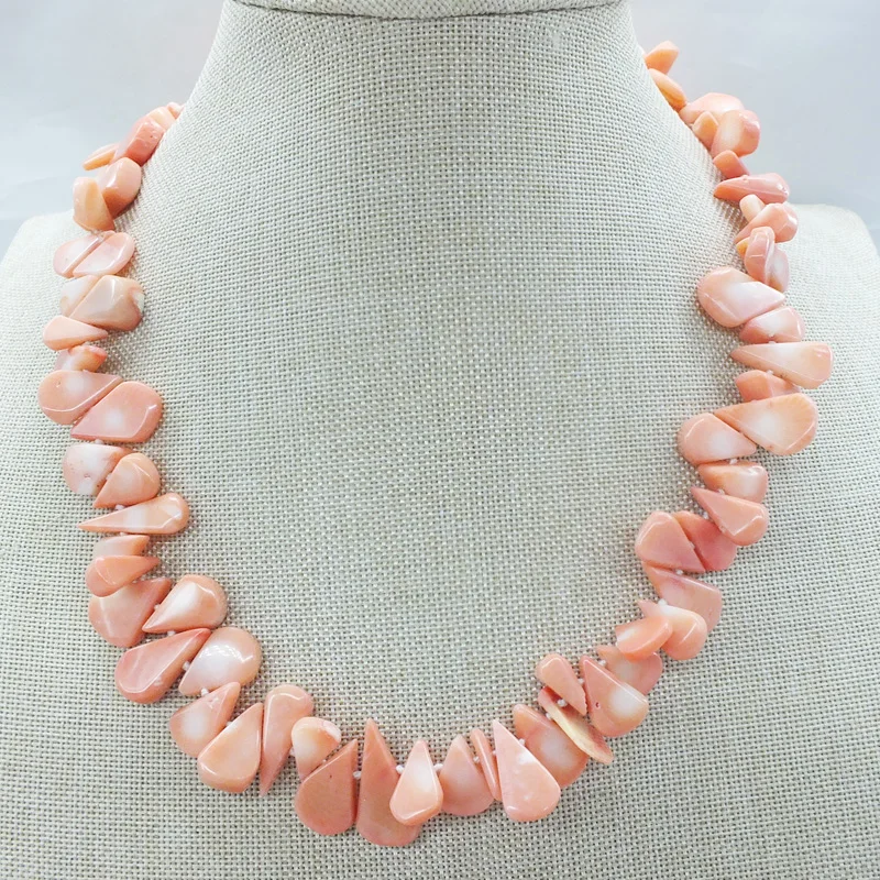 The last one  natural pink coral necklace 18inches