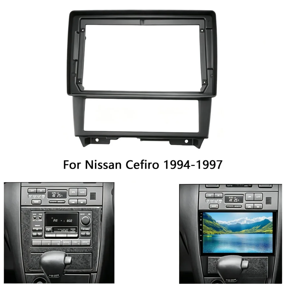 Auto-Audio-Einbaurahmen 9 Zoll Adapter Decoder Android Radio Armaturenbrett-Einbausatz für Nissan Cefiro 1994-1997