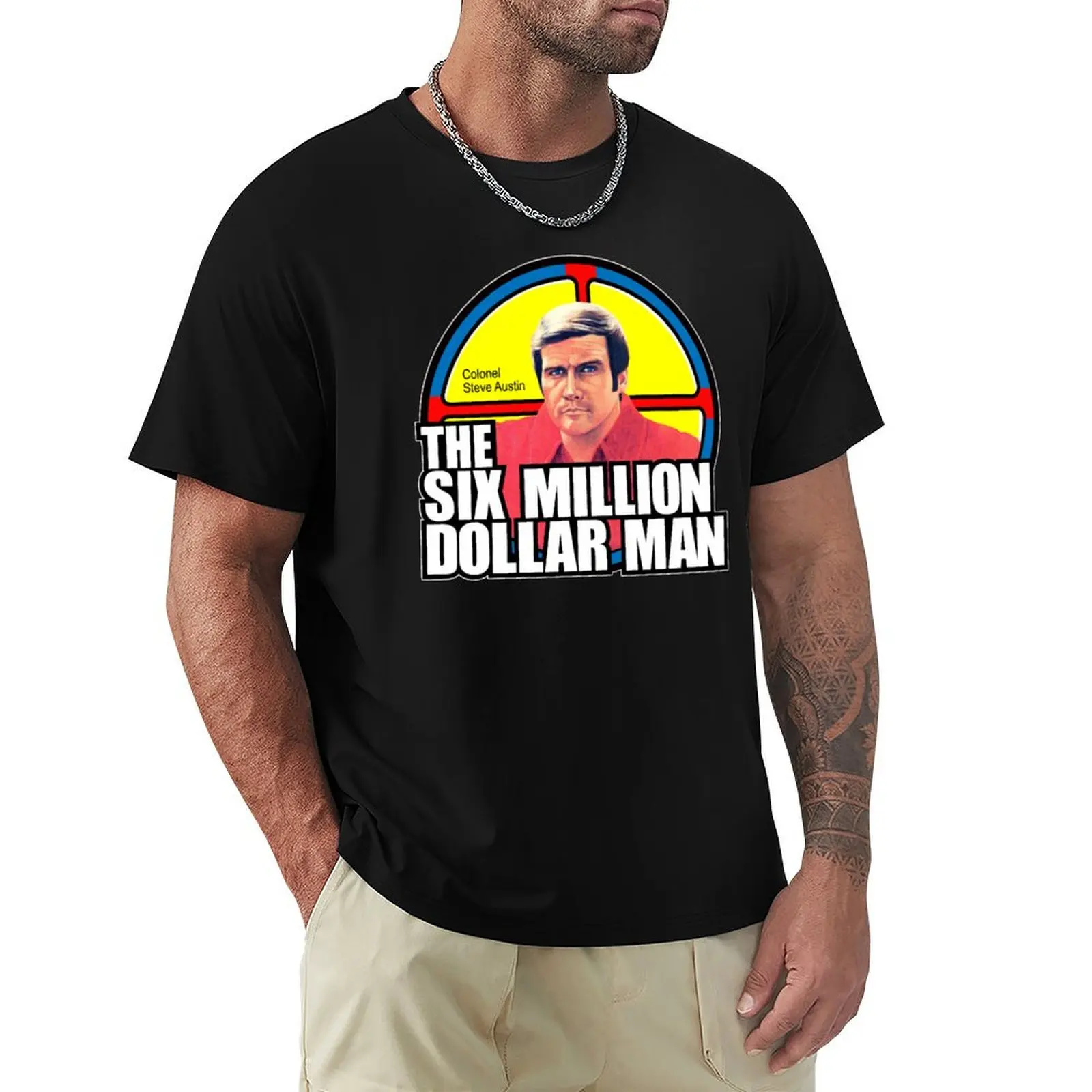 Six Million Dollar Man T-Shirt oversized kawaii clothes funny t shirts for men