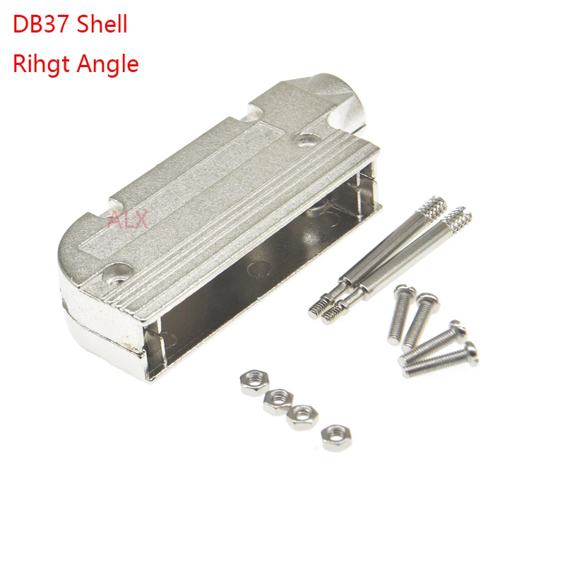 1Pcs DB37 Metal Housing Hood Right Angle Shell For D-SUB 37 Pin 2 Rows DB37 Pin Serial RS232 connector