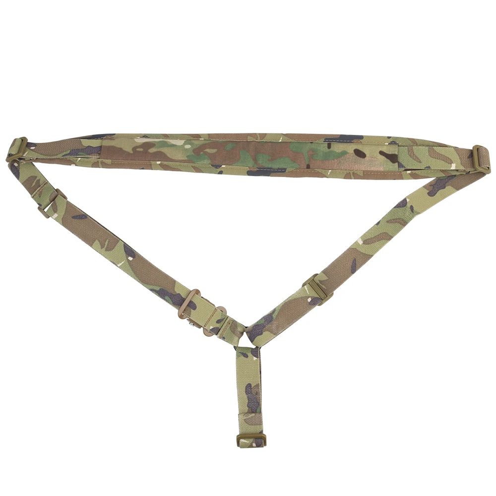 Camouflage Single Point Tactical Sling Gun Cord Wargame Launcher Sling Shoulder Pad Pull Loop Quick Adjustment