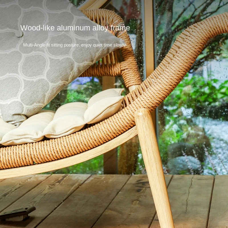 ZL شرفة كرسي استرخاء غرفة نوم كرسي من قماش التفتي كرسي طويل مزيج الأريكة