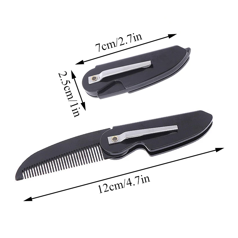 1Pcs Pocket Size Folding Beard Brush Portable Mini Hair Comb For Men Professional Mustache Hairdressing Comb Beard Care Tool image 6