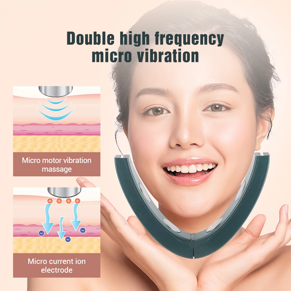 Facial Lifting Device LED Photon Therapy Facial Slimming Vibration Massager Double Chin V-shaped Cheek Lift Face