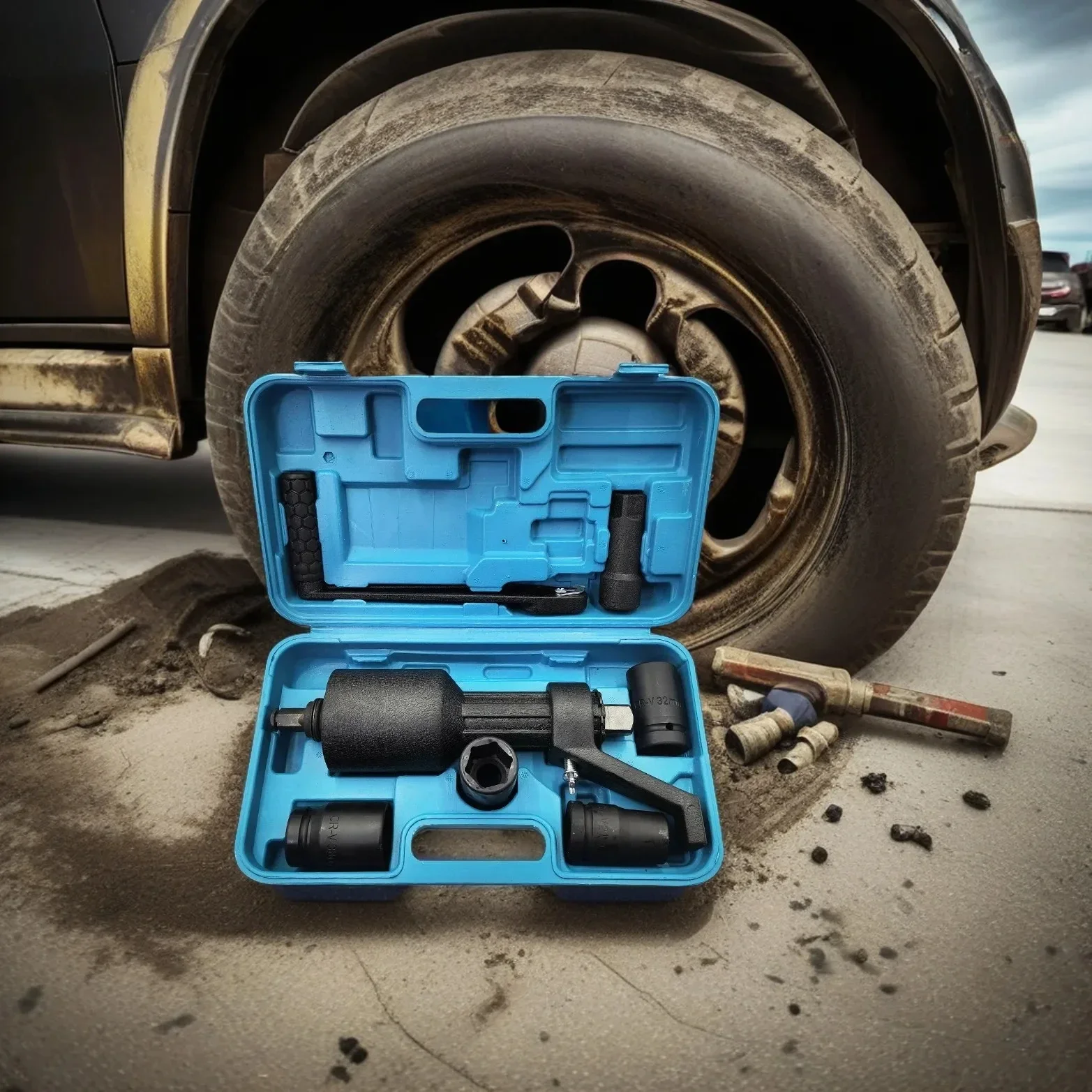 CLAUTOOL Car Tire Wrench 88 Type Labor Saving Hand Tool Heavy Duty Torque Truck Trailer Lug Nut Wrench Cr-v Socket Set Tool Kit