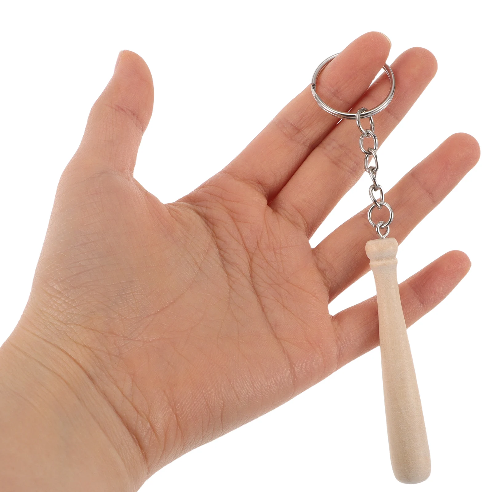 

10Pcs Bat Key Holder Mini Baseball Keyring Wooden Sport Design for Men Women Kids Baseball Pendant Keychain Decoration Craft