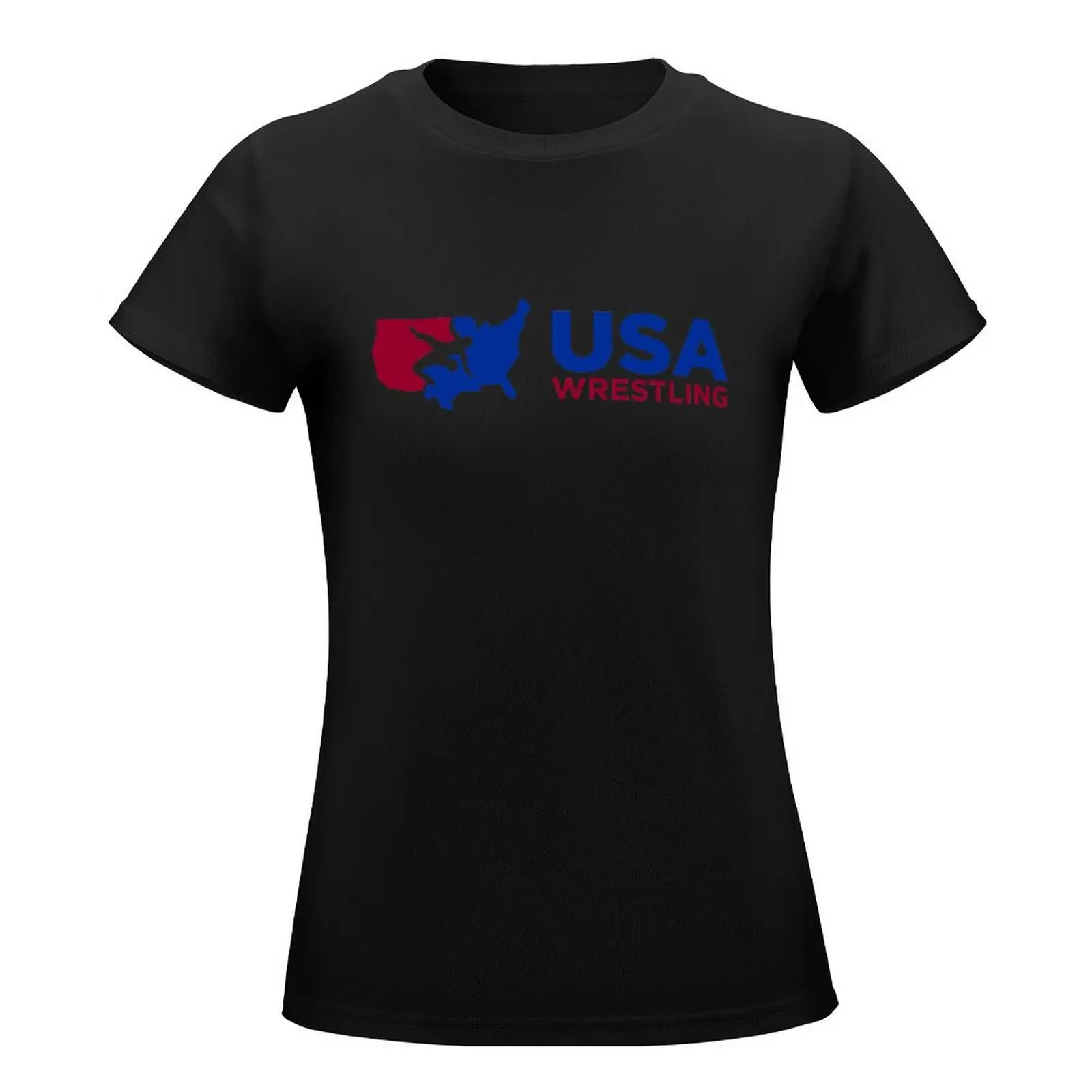 USA Wrestling T-Shirt summer clothes female summer clothes for Women