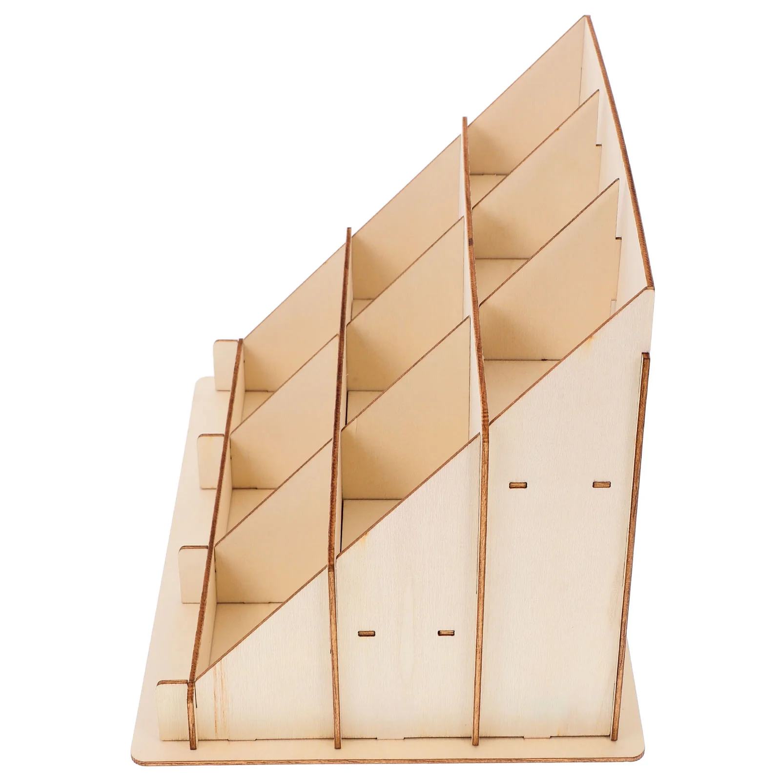 

DIY Wooden Card Display Rack for Desk for Business Cards Postcards and Stickers for Retail and Craft Shows Elegant and Functiona