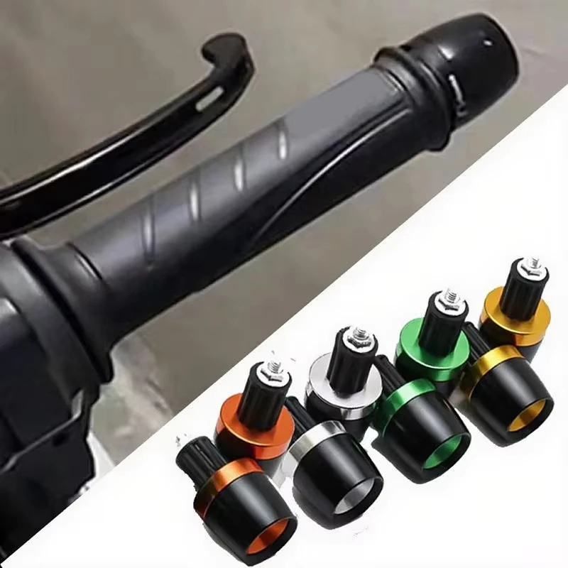 2 Stück Motorrad-Lenkerenden, 1 Paar CNC-Aluminium Anti-Vibrations-Gegengewichtsstopfen, Universelles Zubehör – Detail 1