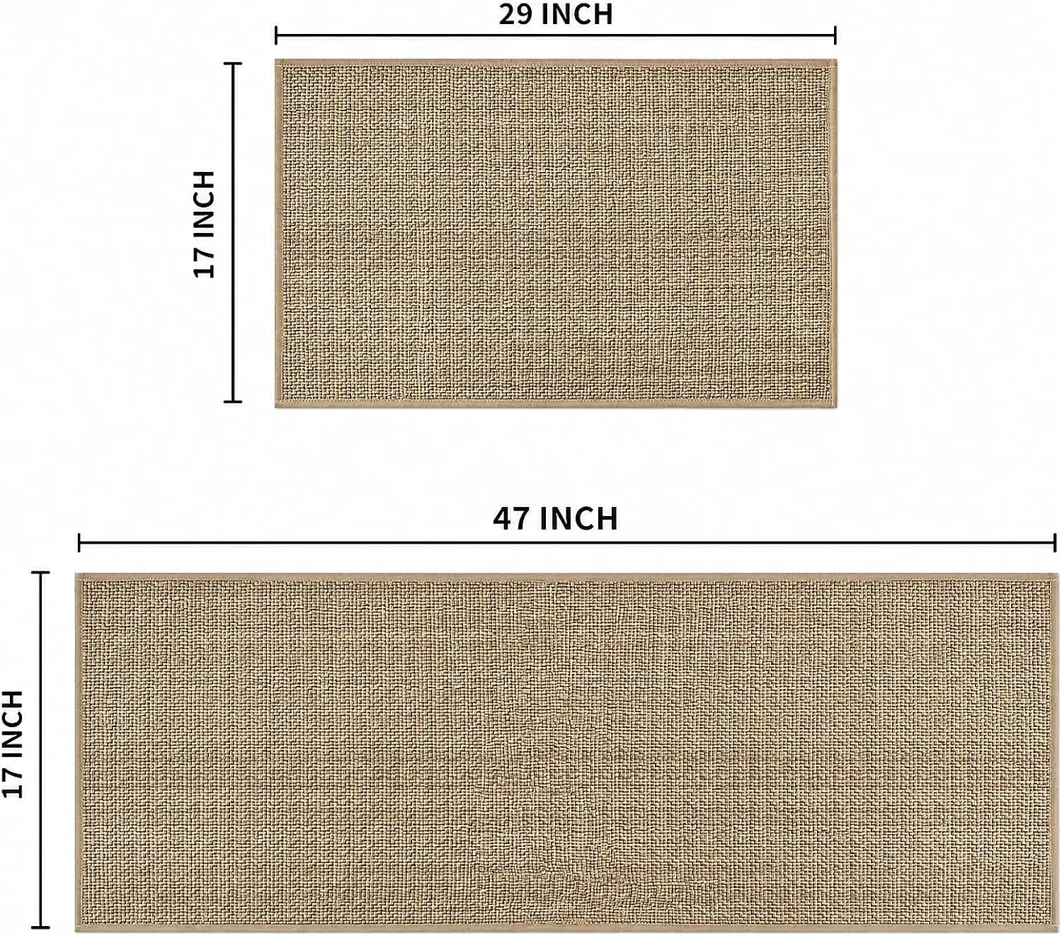 1set PrecisionAuto Absorbent Chenille Kitchen Floor Mats Waterproof Non-Slip Mats Long Strips of Dirt-Resistant Carpets Entrance Door Mats