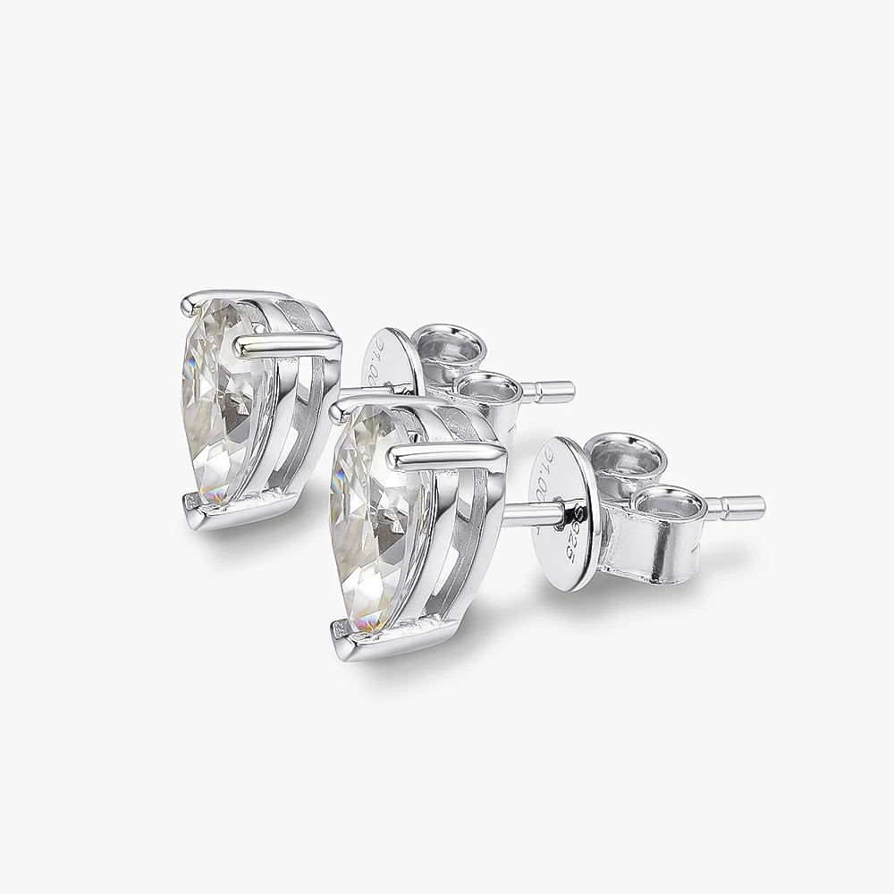 OEVAS Klassische 100% 925 Sterling Silber Birne Echt Moissanite Edelstein Ohr Studs Weiß Gold Ohrringe Feine Schmuck Geschenke Großhandel