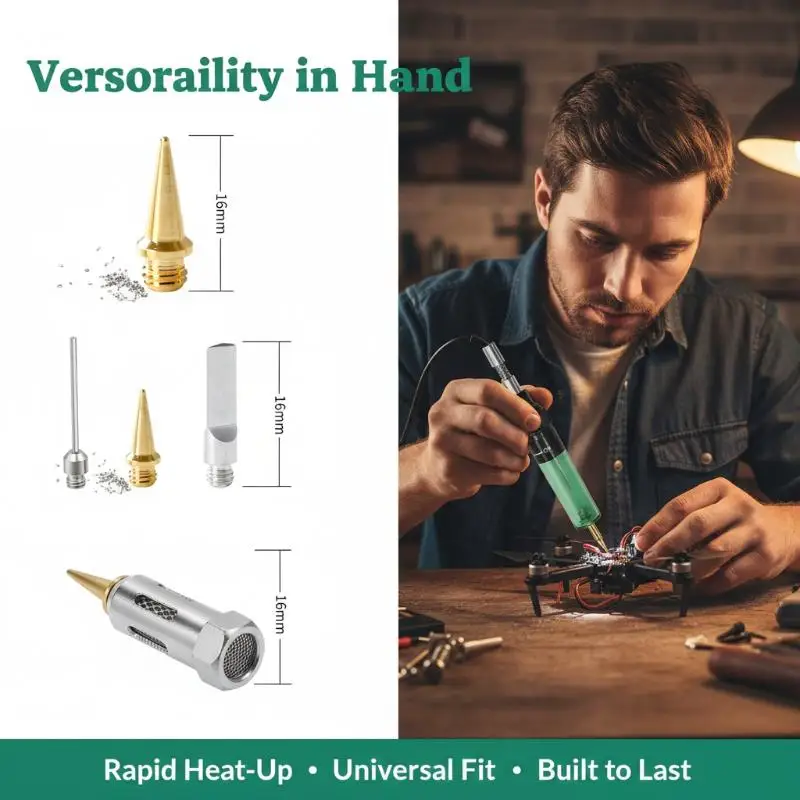 Gas Soldering Iron Head Quick Heat Ignition Portable Welding Kit For DIY Electronic Assembly and Troubleshooting