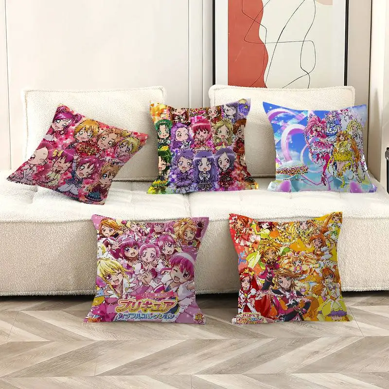 

Smile Precure Anime Pillowcase Toon Gift Cushion Cover Bedroom Home Sofa Chair Seat Decor Pillow Case