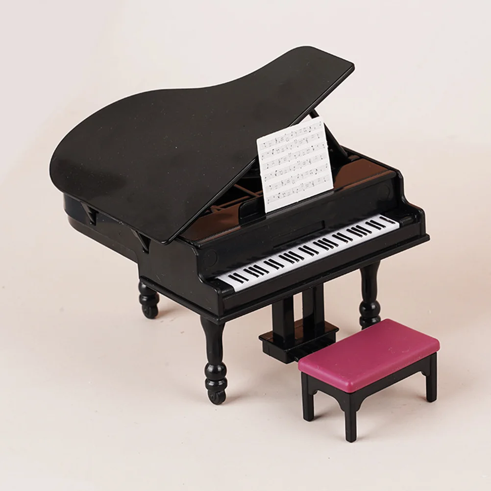 Mini Piano Decoration Miniature House Furniture Figurines Sports Accessories Abs Child Toy