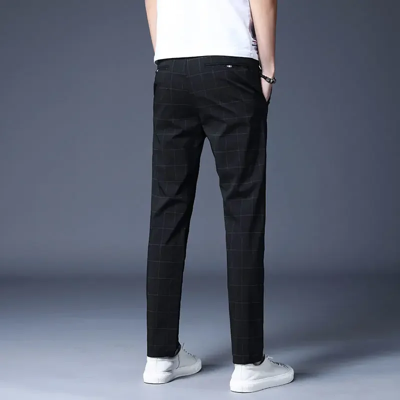 

Black Suit Trousers for Men Korean Reviews Many Clothing High Quality Stylish Slacks Designer Clothes Fashion Up Man Suits Pants